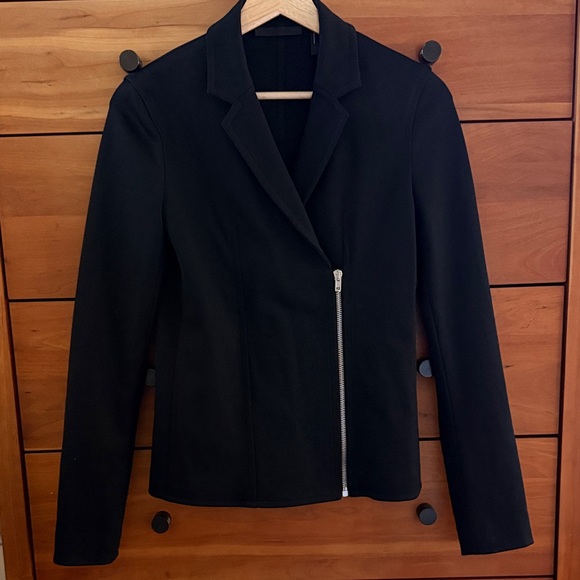 Helmut Lang Black Asymmetrical Zipper Blazer Size XS - Picture 6 of 6
